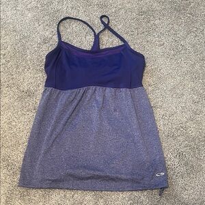 Purple Athletic Tank Top with built in bra